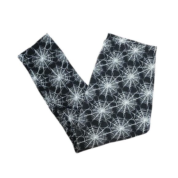 No Boundaries Halloween Spider Web Ankle Legging Juniors Size XL (15-17) - Picture 3 of 9